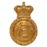 Channel Islands. Royal Jersey Militia OR’s Albert pattern shako plate circa 1839-55.