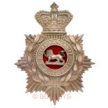 1st (Ulverston) VB King’s Own Royal Lancaster Regiment Victorian OR’s helmet plate circa 1883-1901.