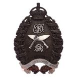 2nd KEO Gurkha Rifles 1909 Birmingham hallmarked silver Officer’s pouch belt plate.
