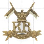 Boer War Her Majesty’s Reserve Regiment of Lancers bi-metal cap badge.