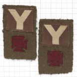 2nd Bn. Wiltshire Regt, 13th Brigade, 5th Division pair of WW2 cloth combinations