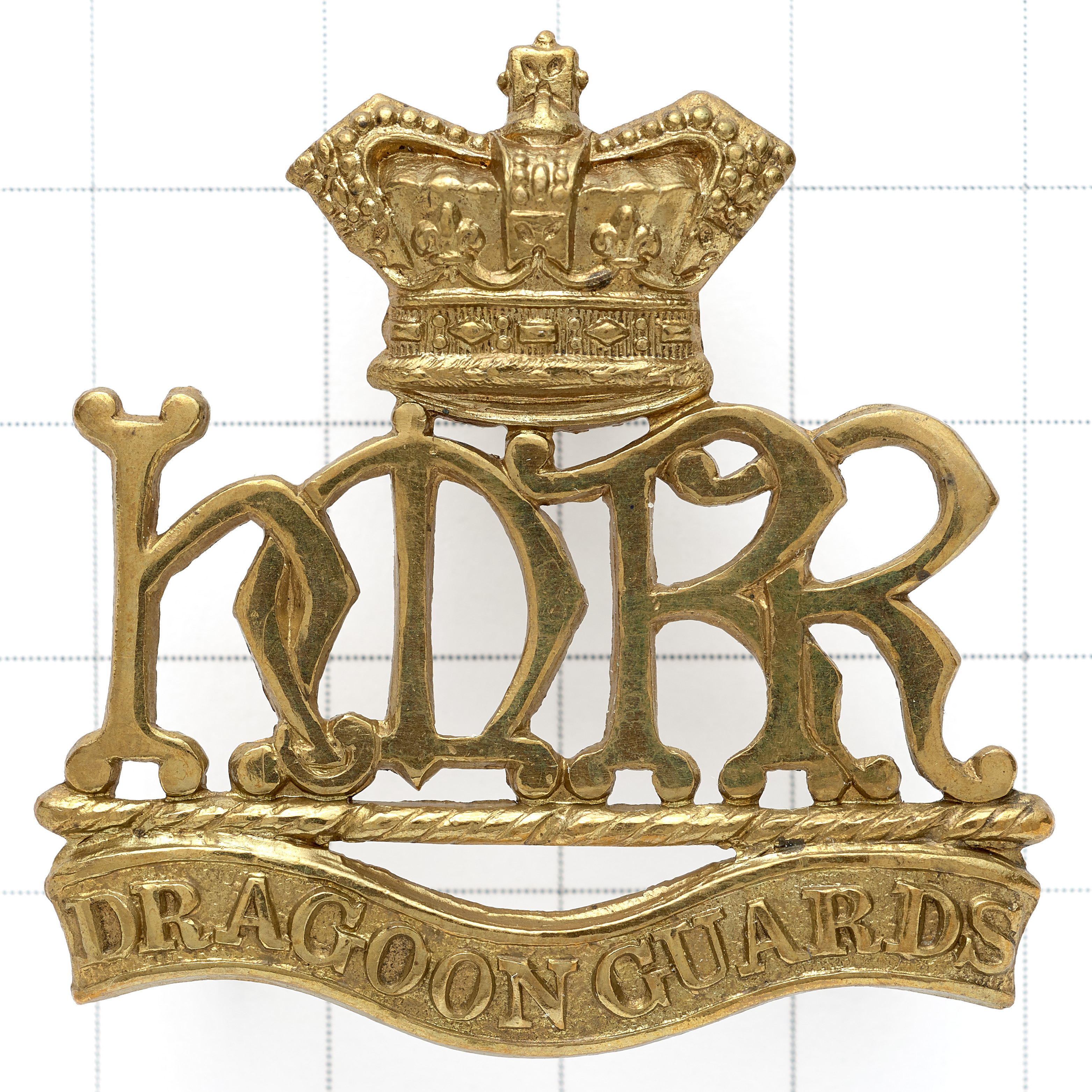 Her Majesty’s Reserve Regiment of Dragoon Guards Boer War cap badge circa 1900-01.