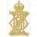 13th/18th Royal Hussars Officer’s gilt cap badge circa 1938.-52.