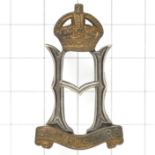 23rd Hussars Officer's silver cap badge circa 1940-46.