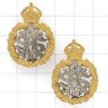 Army Veterinary Service pair of Officer’s collar badges.