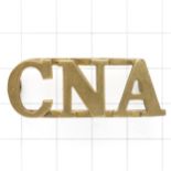 CNA scarce Cadet Norfolk Artillery brass shoulder title.