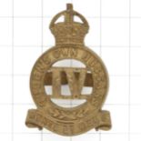 4th Queen’s Own Hussars OSD bronze cap badge circa 1906-52.