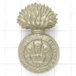 Royal Welsh Fusiliers white metal post 1896 OR’s cap badge.