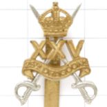 25th Dragoons WW2 raised cavalry OR’s cap badge.