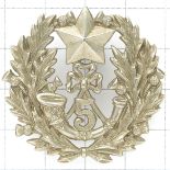 5th Battalion Cameronians (Scottish Rifles) scarce post 1908 cap badge.