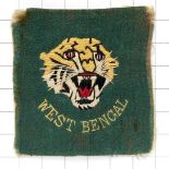 Indian Army. West Bengal Militia cloth pagri badge