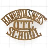 HABERDASHERS’ / OTC / SCHOOL brass Hertfordshire shoulder title.