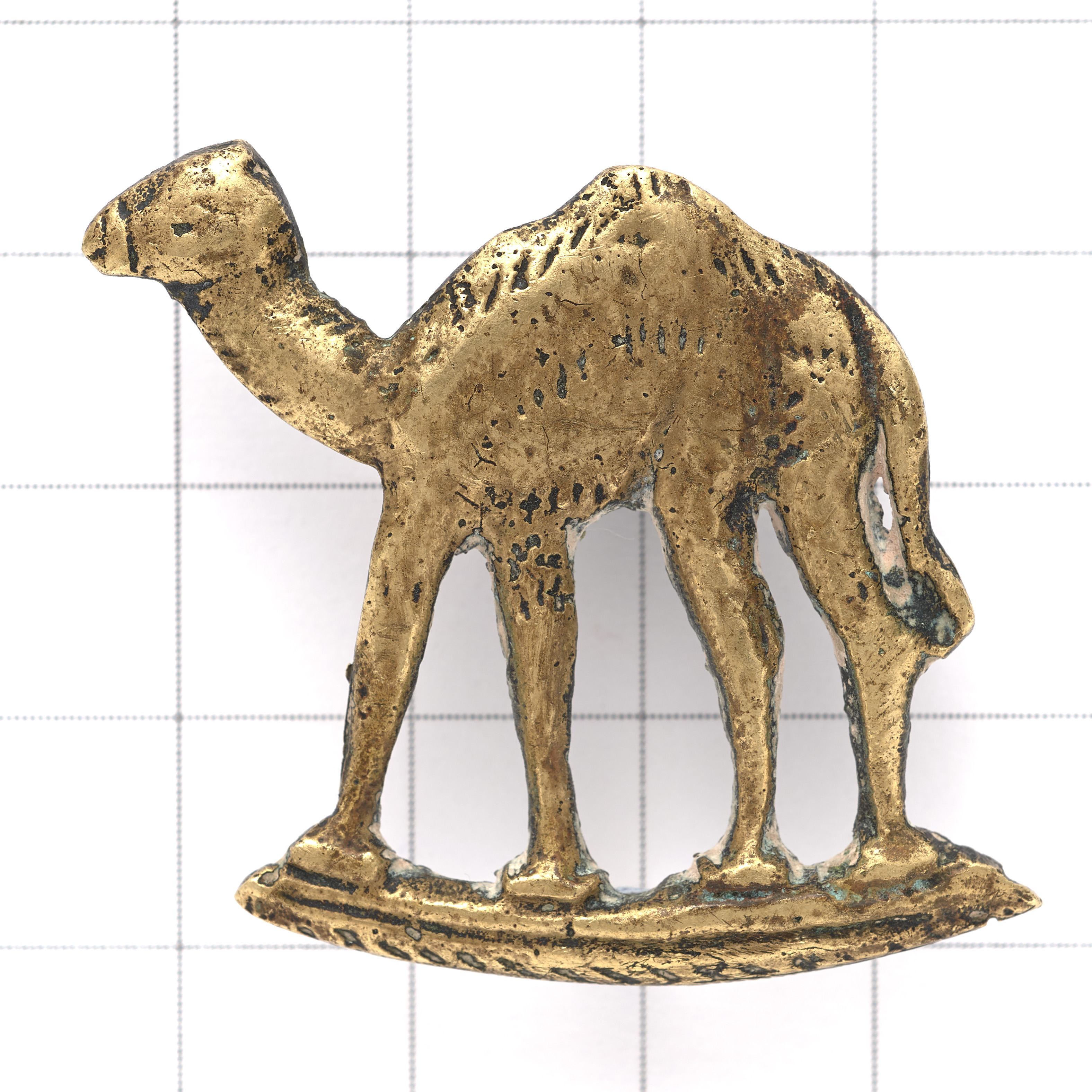 NZ or Australian Camel Corps WW1 scarce unofficial brass cap badge.