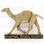 Imperial Camel Corps WW1 scarce brass cap badge.
