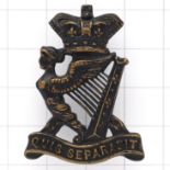 Royal Irish Rifles Victorian field service cap badge circa 1896-1901.