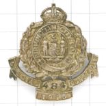 Birmingham City Police WW1 1916 Special Constable white metal police badge.