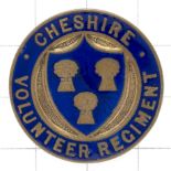 Cheshire Volunteer Regiment VTC WW1 / lapel badge.