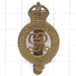 Household Cavalry GVIR brass cap badge circa 1937-52.