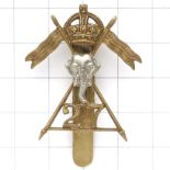27th Lancers WW2 war raised OR’s bi-metal cap badge.