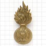 Irish. Princess Victoria’s (Royal Irish Fusiliers) OR’s fur cap grenade..