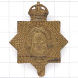 King’s Dragoon Guards WW1 all brass economy cap badge circa 1916-18.