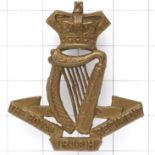 Royal Irish Regiment Victorian OR’s brass cap badge circa 1896-1901.