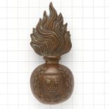 Irish. Royal Munster Fusiliers OR’s fur cap grenade circa 1881-1914.