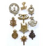 10 Yeomanry cap badges.