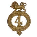 4th (The King’s Own Royal) Regiment of Foot Victorian OR’s glengarry badge circa 1874-81.