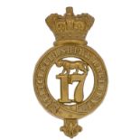 17th (Leicestershire) Regiment of Foot, Victorian OR’s glengarry badge circa 1874-81.