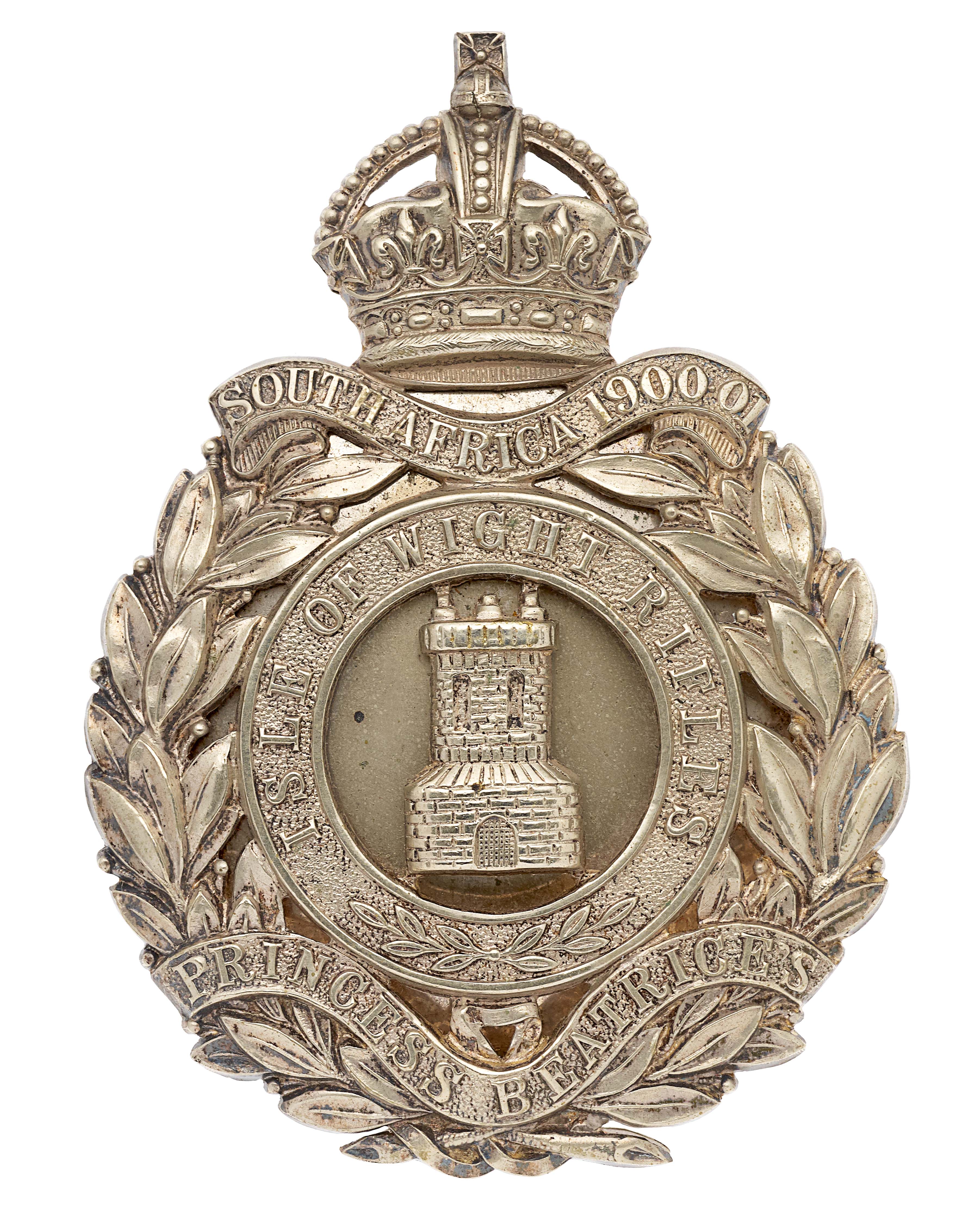 Isle of Wight Rifles, Hampshire Officer’s post 1908 pouch belt plate.