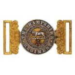 Hampshire Regiment Victorian Officer’s waist belt clasp circa 1881-1901.