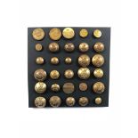 30 buttons of WW2 raised Cavalry regiments.