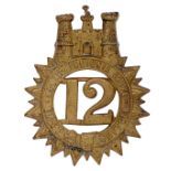 12th (East Suffolk) Regiment of Foot Victorian OR’s glengarry badge circa 1874-81.