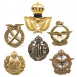 Selection of WW2 Period Commonwealth Air Force Cap Badges.