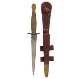 WW2 1st pattern Fairbairn-Sykes Commando fighting knife Tradesman Sample Miniature Dagger