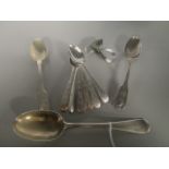 A set of six silver coffee spoons, Sheffield 1917, marks J.B. within an oval for John Batt, two