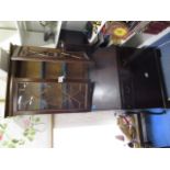 A modern mahogany bureau bookcase with astragal glazed doors