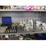 A mixed lot of items to include Stuart Crystal glasses, Royal Albert teacups and saucers and mixed