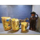 A set of three Royal Doulton Dickens series ware, graduated jugs, D6394, D6395 and D6396, along with