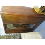 A large mahogany Bierdermeier style wardrobe with three drawers, 75h x 38w x 18d