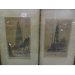 Two late 19th/early 20th century engravings to include on signed Anton F Pieck to the lower right