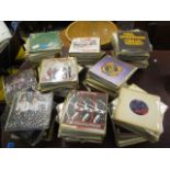 A large quantity of 45rpm singles to include ELO, Bob Dylan, Dr Hook, Chick, Bruce Springsteen,