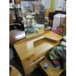 A 1950s/60s G-Plan dressing table with a swing mirror, 55 high including mirror x 42w x 18d