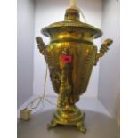 A brass Samovar converted to a lamp