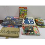 A mixed lot to include football programmes and ephemera, childrens annuals and vintage board games