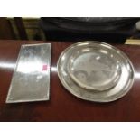 Three Keswick silver plated trays to include a tea tray