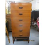 A Gomme G-Plan teak chest of six drawers, 45 1/2, 20w