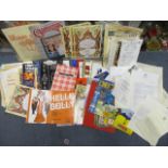 A quantity of theatre and concert programmes, football programmes to include Watford and Chelsea,