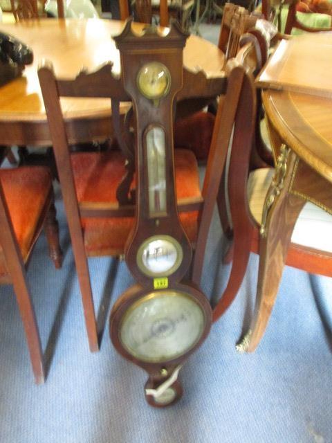 An early 19th century mahogany wheel barometer by Warner of Clerkenwell, 37 1/4" h, A/F - Image 3 of 4